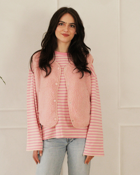 ICONIC Teddy Weste in Rosa