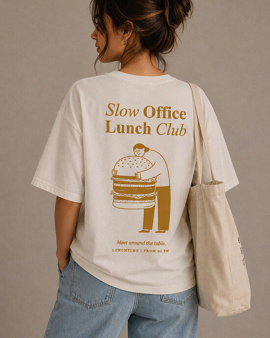 Slow Office Lunch Club - Boxy T-Shirt