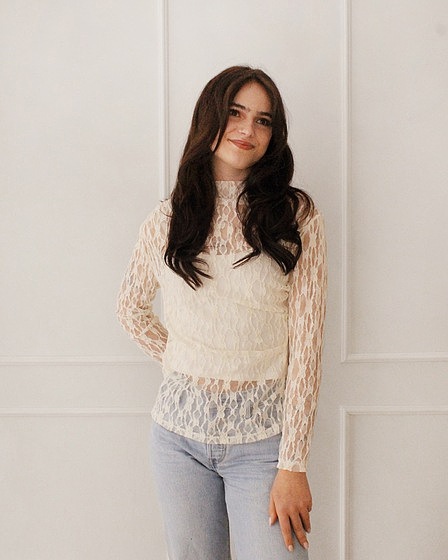 Lace Top Cream Long Sleeve