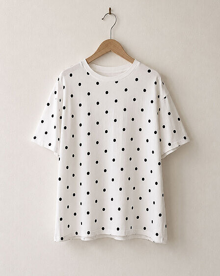 Polka Dot T-Shirt — White