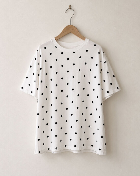 Polka Dot T-Shirt — White