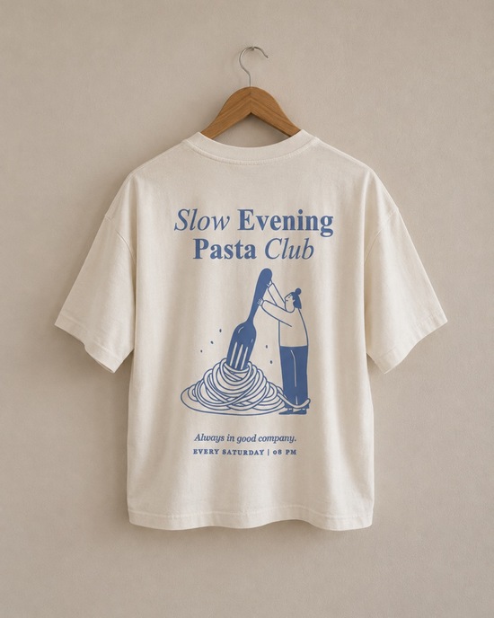 Slow Evening Pasta Club Boxy T-Shirt
