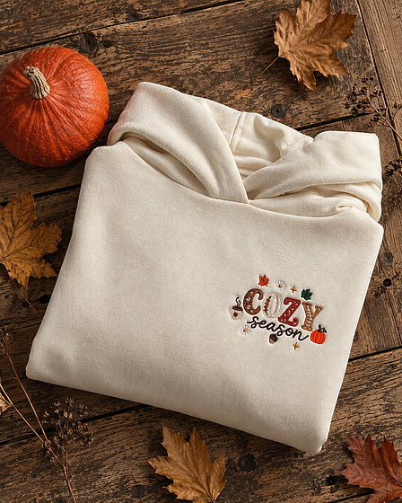 Bestickter Cozy Season Hoodie