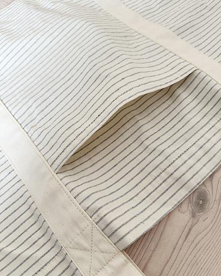 Gestreifte Shopping Bag in weiß und blau