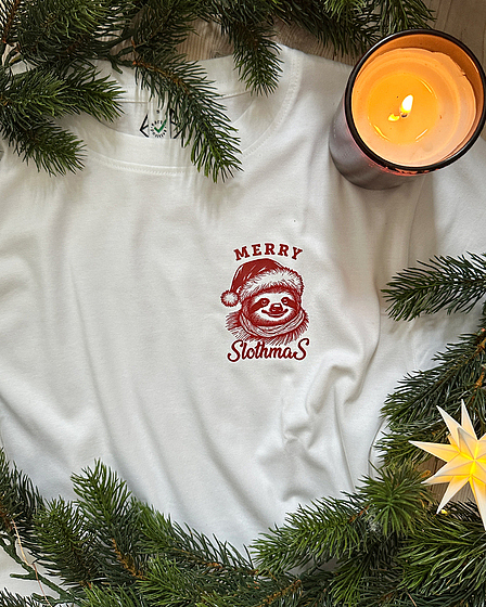Merry Slothmas Faultier Weihnachts-T-Shirt 