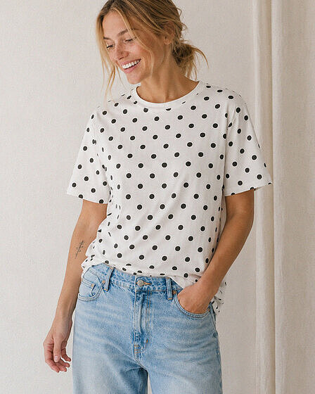 Polka Dot T-Shirt — White