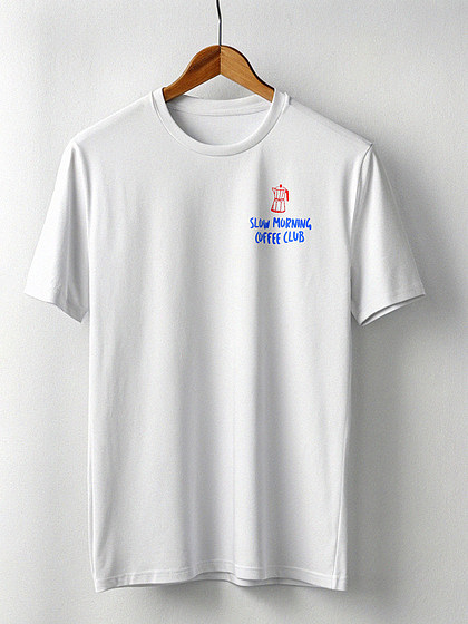Fairtrade Slow morning Coffee Club T-Shirt für Männer