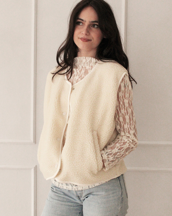 Teddyfell Weste in Off White