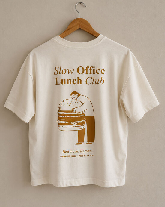 Slow Office Lunch Club - Boxy T-Shirt
