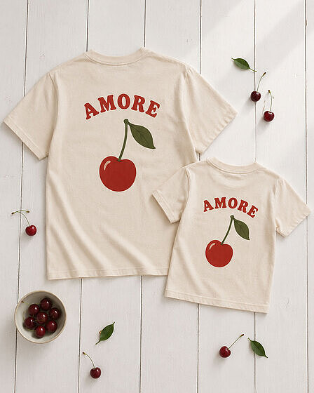 AMORE Cherry Set – Mom & Daughter - Kids T-Shirt