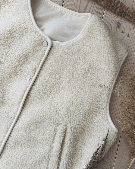 Teddyfell Weste in Off White