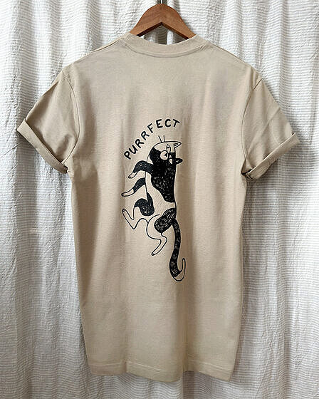 Purrfect Cat Backprint Shirt