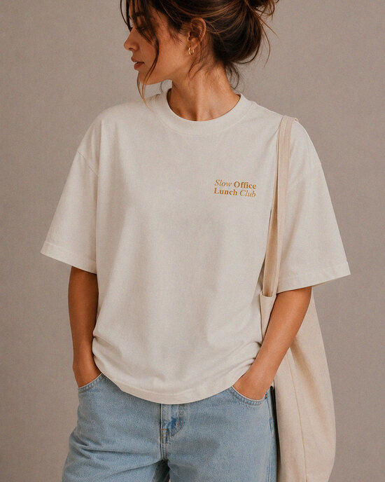 Slow Office Lunch Club - Boxy T-Shirt