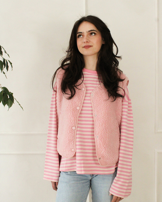 ICONIC Teddy Weste in Rosa
