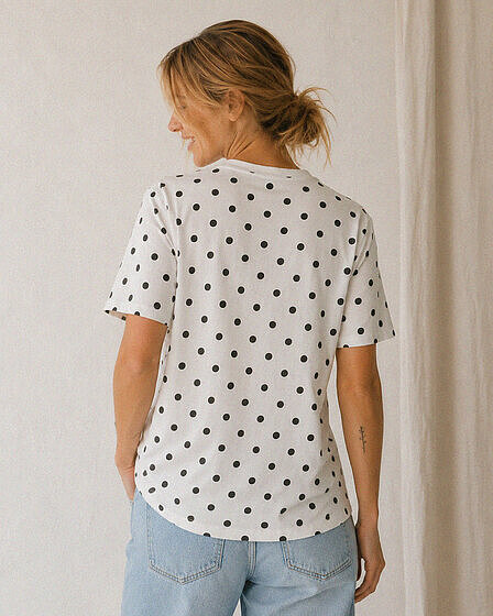 Polka Dot T-Shirt — White
