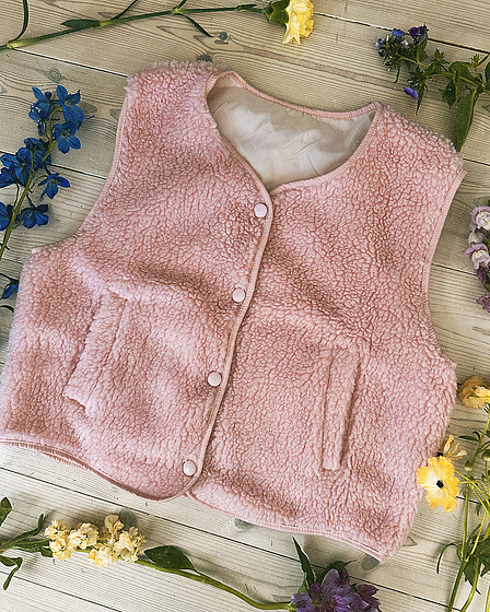 ICONIC Weste Rosa Teddyfell