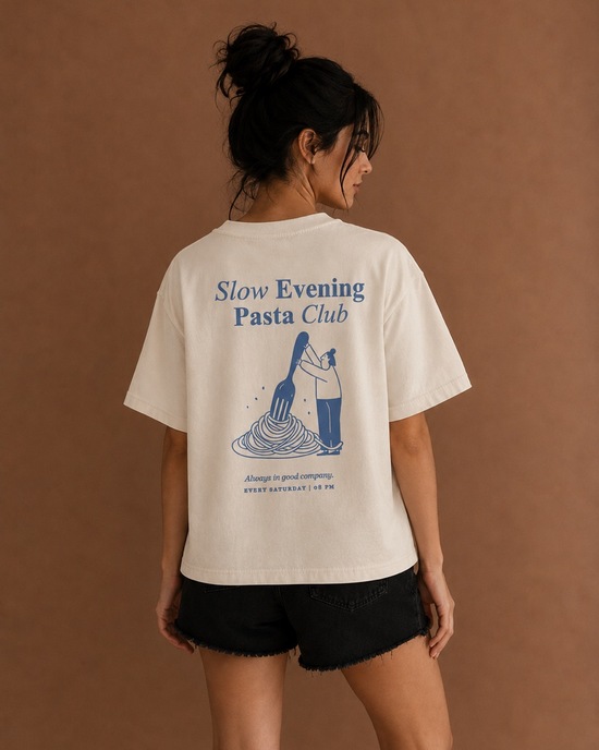 Slow Evening Pasta Club Boxy T-Shirt