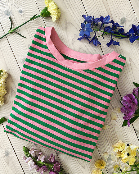Oversize Longsleeve Stripes Pink/Green